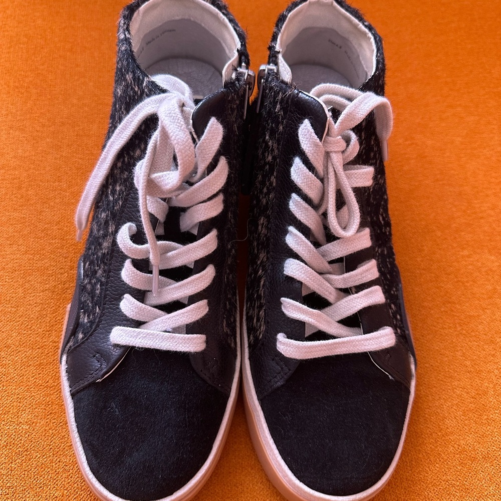 Dolce Vita Black and White High-Top Sneakers